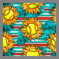 Softball Sunflowers With Serape Seamless Pattern Heavyweight Hoodie | Teevron
