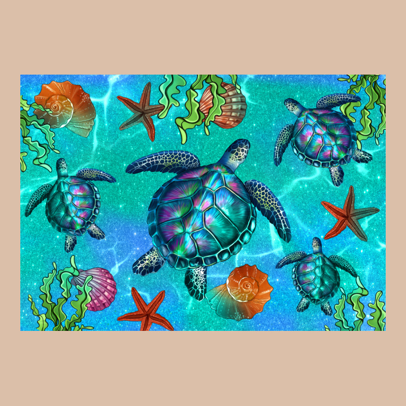 Turtle Seashells Starfish Urban Heavy Tee by Artiststas | Teevron