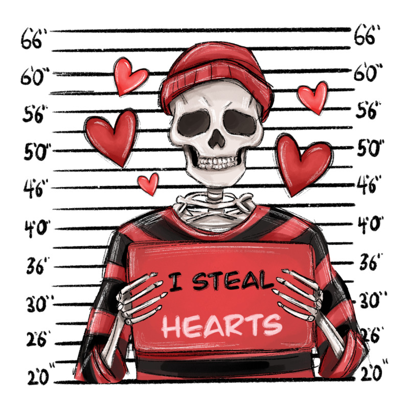 I Steal Hearts Skeleton Valentine's Day Zipper Hoodie by MaliasSmallBusiness | Teevron