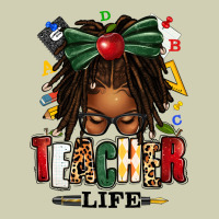 Teacher Life Afro Locs Messy Bun Heavy Core Tee | Teevron