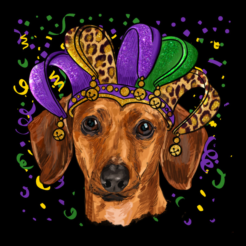 Mardi Gras Hat Dachshund Premium Tee by RanaPortraitStore | Teevron
