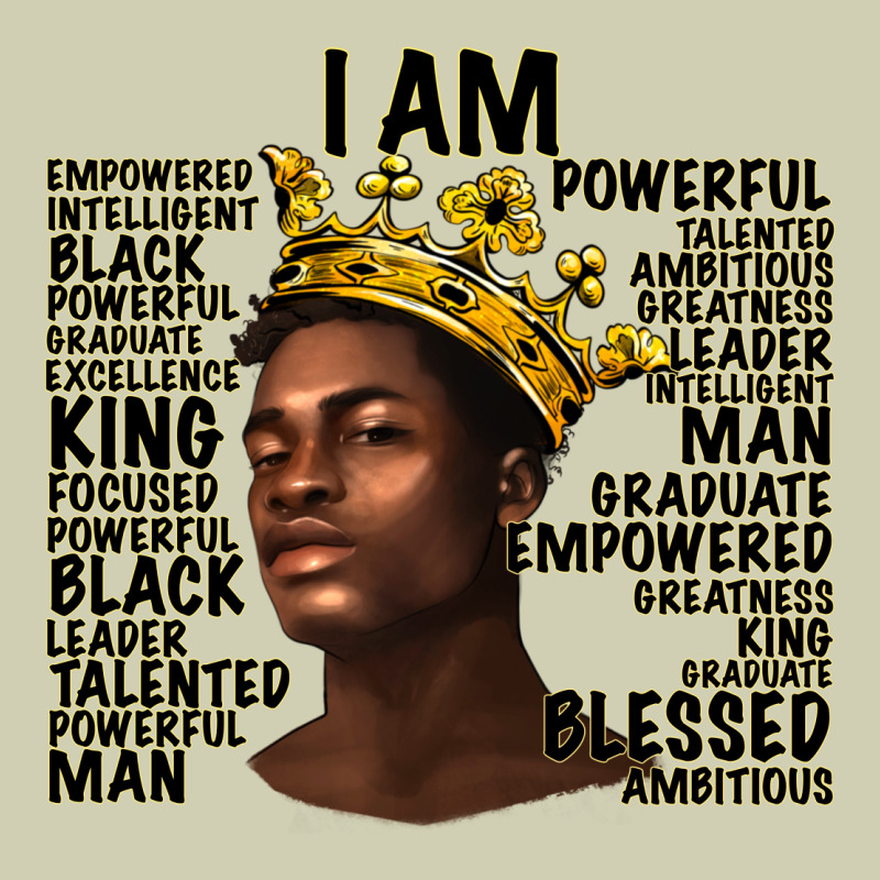 Afro Man Black King I Am Heavy Core Tee by texasbilliewilder | Teevron