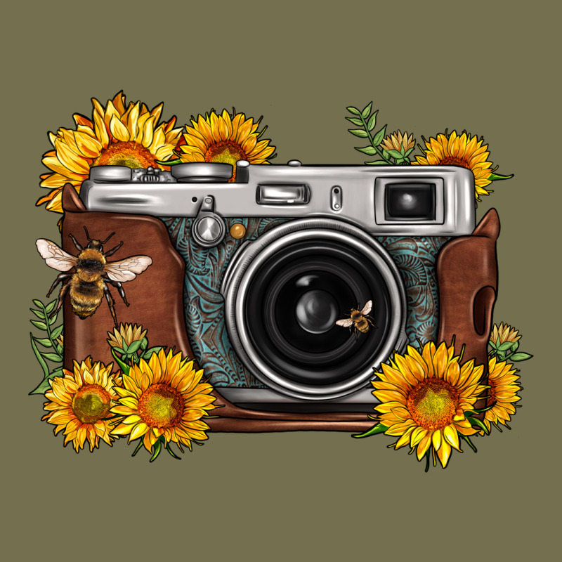 Sunflower Bee Vintage Camera Vintage Hoodie by FaDigitalArtStudio | Teevron