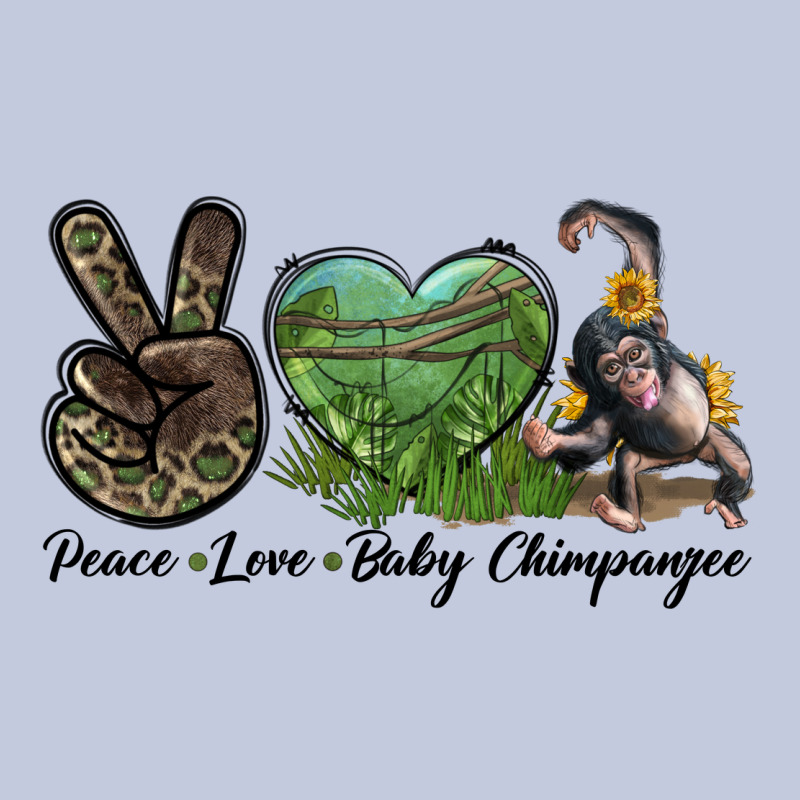 Leopard Peace Love Baby Chimpanzee Long Sleeve Tee by LillyAllenDesigns | Teevron