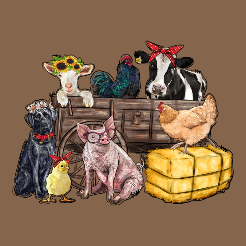 Farm Animals Wagon Premium Tee by Zillion Design Studio | Teevron