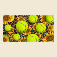 Tennis Ball With Sunflower And Racket  Licence Plato Premium Tee | Teevron