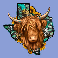 Texas Map Long Haired Shaggy Cow Long Sleeve Tee | Teevron