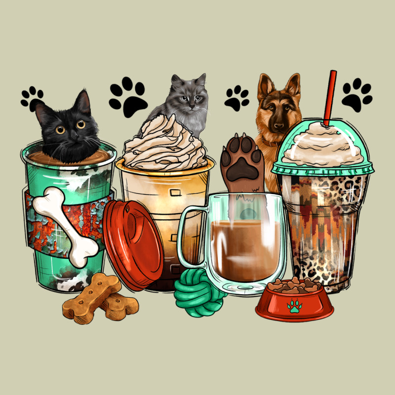 German Shepherd Black And Grey Cat Coffee Cups Heavy Core Tee by Zillion Design Studio | Teevron