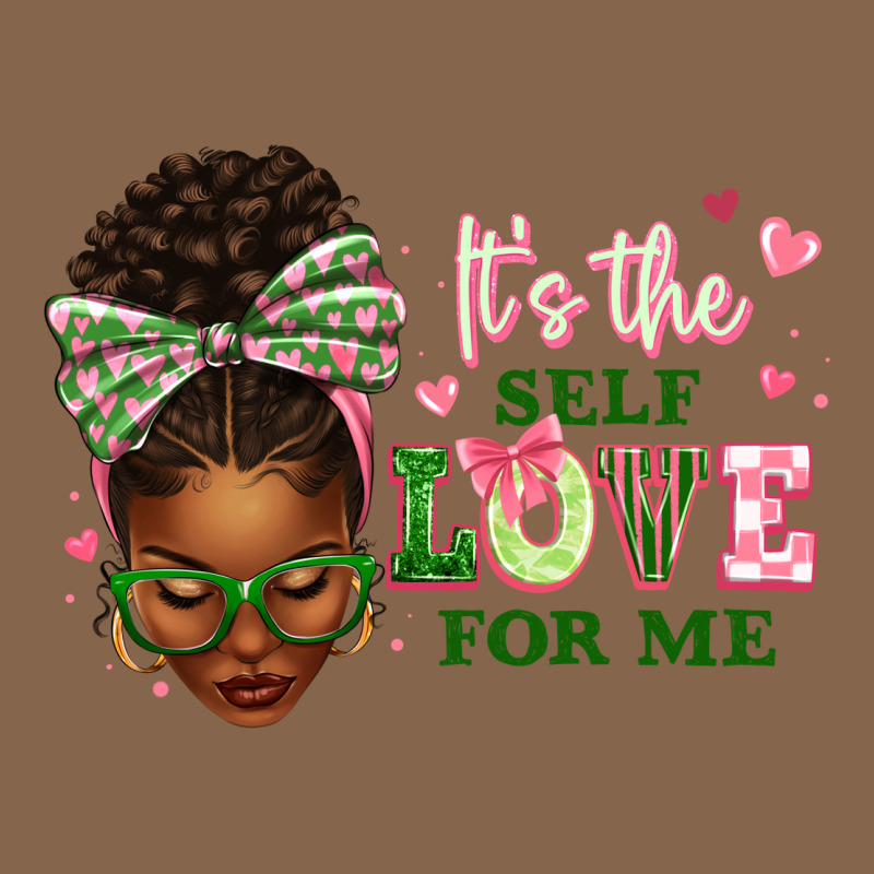 Sorority Colors It's The Self Love For Me Afro Wom Premium Tee by texasbilliewilder | Teevron