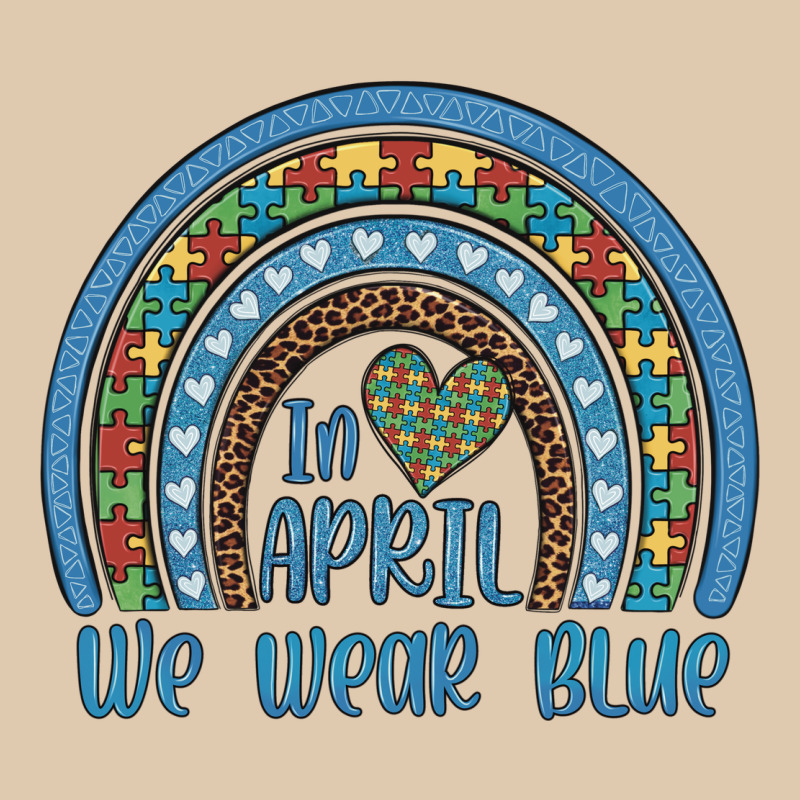 In April We Wear Blue Autism Awareness Leopard Rainbow Classic Tee by Artiststas | Teevron