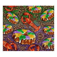 Mardi Gras King Cake And Crawfish Premium Tee | Teevron