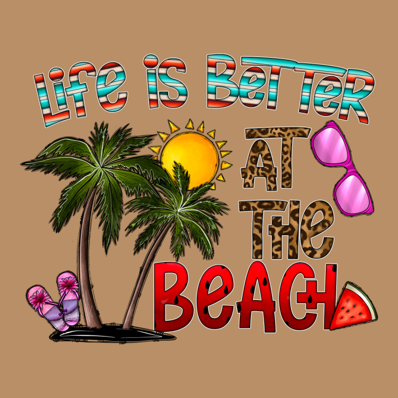 Life Is Better At The Beach Vintage Hoodie by CowhideDigitalArt | Teevron