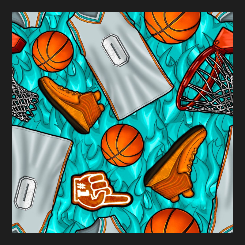 Basketball Uniform And Hoop Seamless Pattern Heavyweight Hoodie by BundleAndBundleShop | Teevron