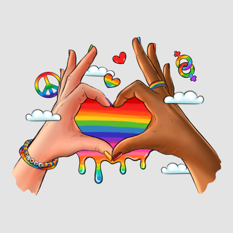 Lgbtq Pride Hands Premium Sweatshirt by LillyAllenDesigns | Teevron