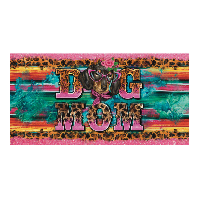 Dog Mom Danchshund  License Plate Template Premium Tee by BarkalooDesign | Teevron