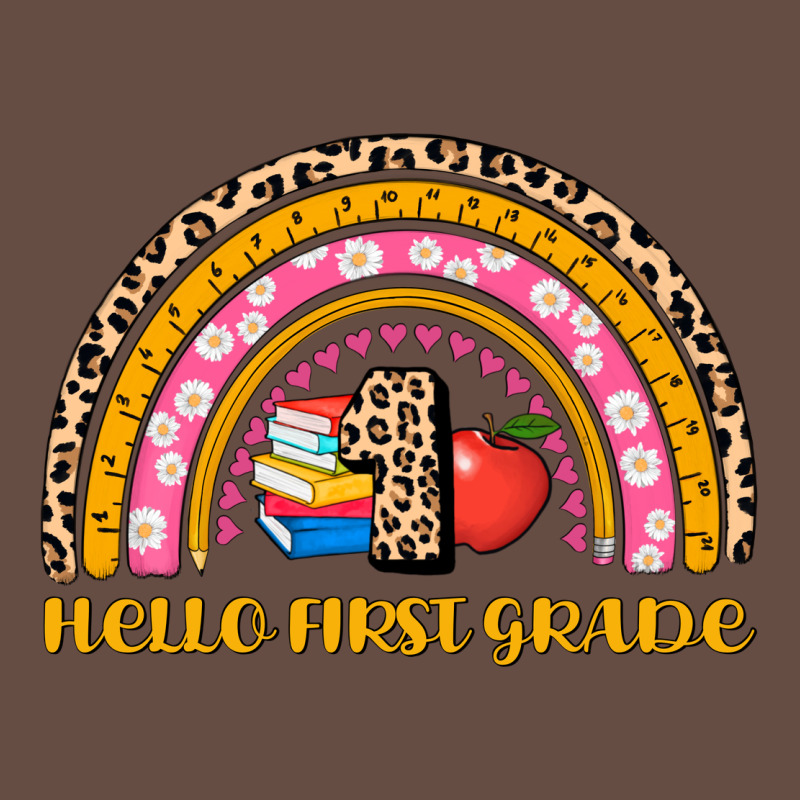 Back To School Rainbow Hello First Grade Long Sleeve Tee by AdoDesignShop | Teevron