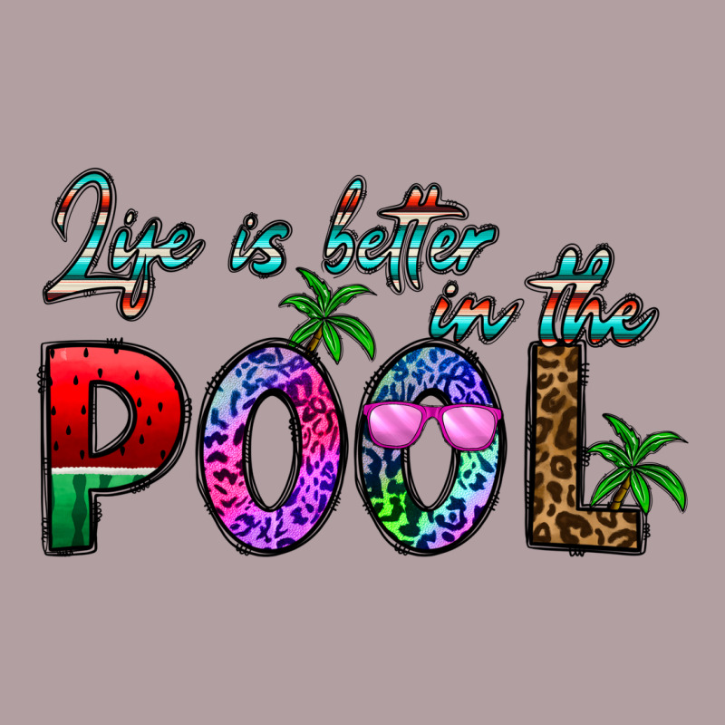 Life Is Better İn The Pool Vintage Hoodie by CowhideDigitalArt | Teevron