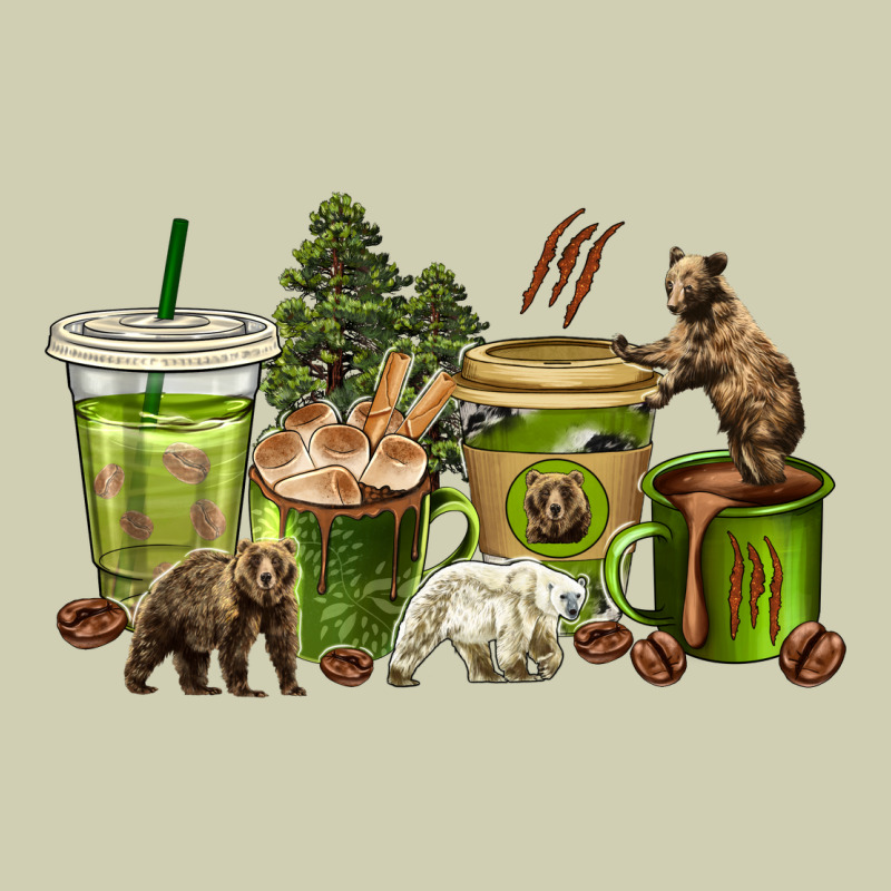 Bear Coffee Cups Heavy Core Tee by texasbilliewilder | Teevron