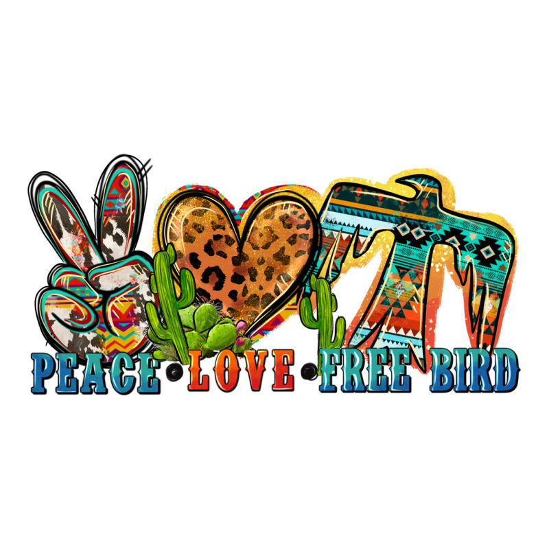 Peace Love Free Bird Premium Tee by Zillion Design Studio | Teevron