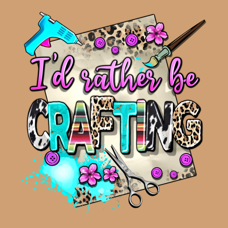 I D Rather Be Crafting Vintage Tee by AdoDesignShop | Teevron