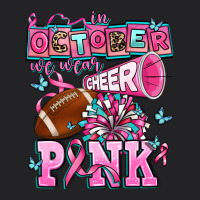 In October We Wear Cheer Pink Football Vintage Tee | Teevron