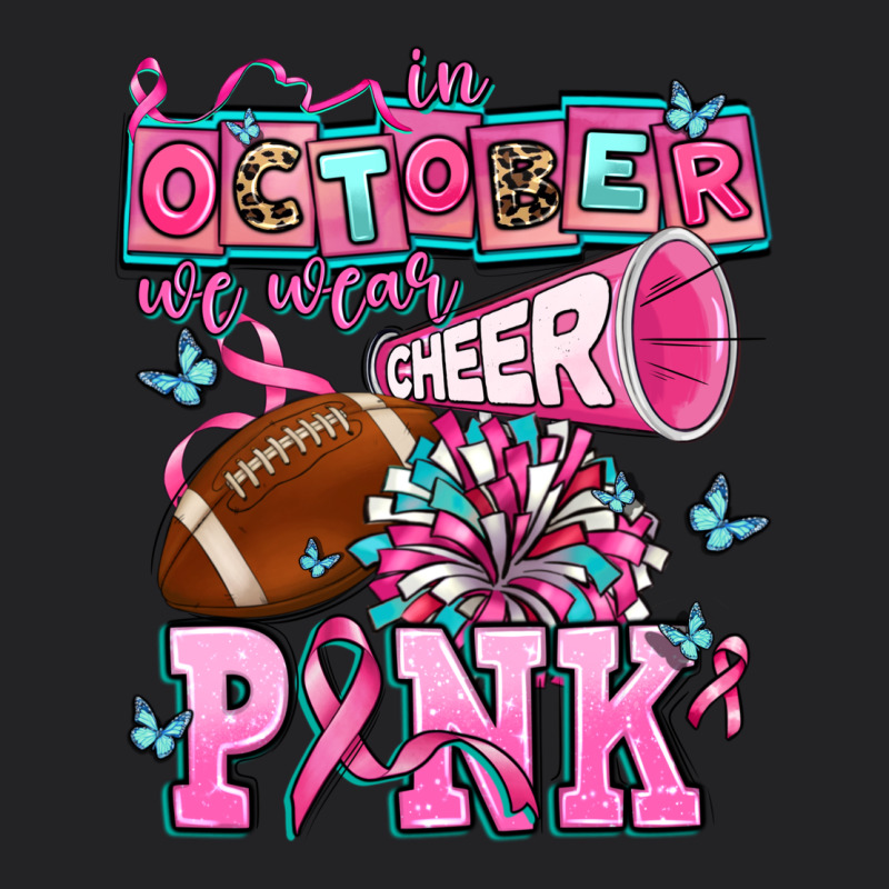 In October We Wear Cheer Pink Football Vintage Tee by AdoDesignShop | Teevron