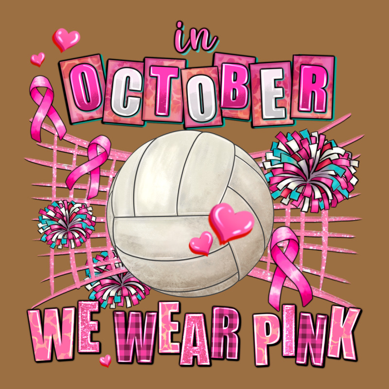 In October We Wear Pink Volleyball Vintage Tee by AdoDesignShop | Teevron