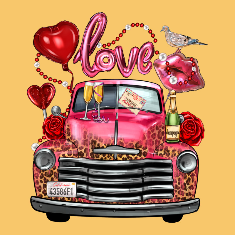 Valentine's Day Truck Love Bird Letter Vintage Hoodie by FaDigitalArtStudio | Teevron