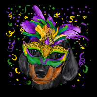 Mardi Gras Dachshund Puppy With Mask Premium Tee | Teevron