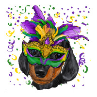 Mardi Gras Dachshund Puppy with Mask | Teevron