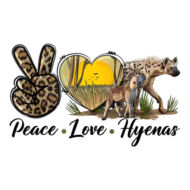 Peace Love Hyenas Long Sleeve Tee by LillyAllenDesigns | Teevron