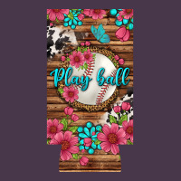 Play Ball Baseball With Pink Flowers 12 Oz Slim Can Cooler Heavyweight Hoodie | Teevron