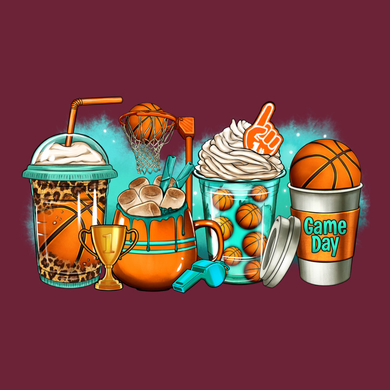 Basketball Coffee Cups Long Sleeve Tee by Jasminsmagicworld | Teevron