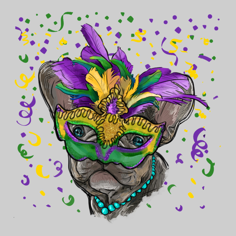 Mardi Gras Mask French Bulldog Premium Tee by RanaPortraitStore | Teevron