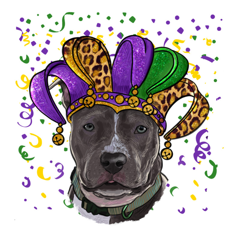 Mardi Gras Pitbull With Hat Premium Tee by RanaPortraitStore | Teevron