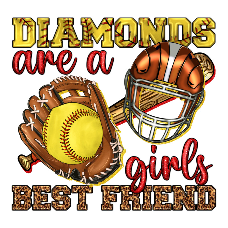 Diamonds Are A Girls Best Friend Softball Premium Tee by texasbilliewilder | Teevron