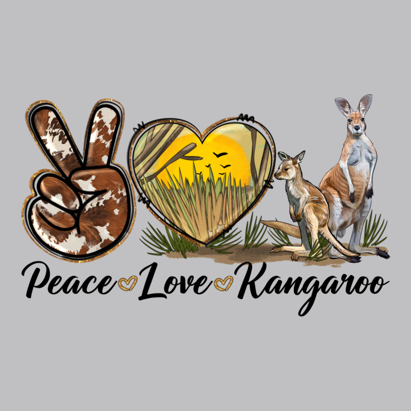 Peace Love Kangaroo Long Sleeve Tee by LillyAllenDesigns | Teevron