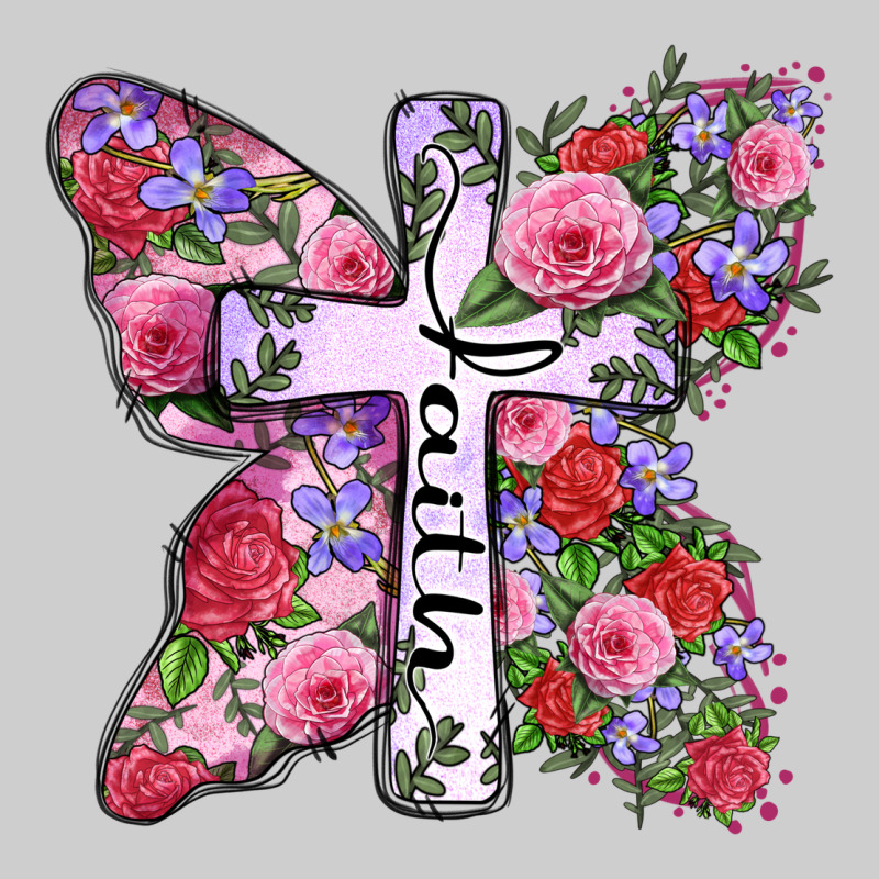 Faith Butterfly Cross Premium Tee by Zillion Design Studio | Teevron