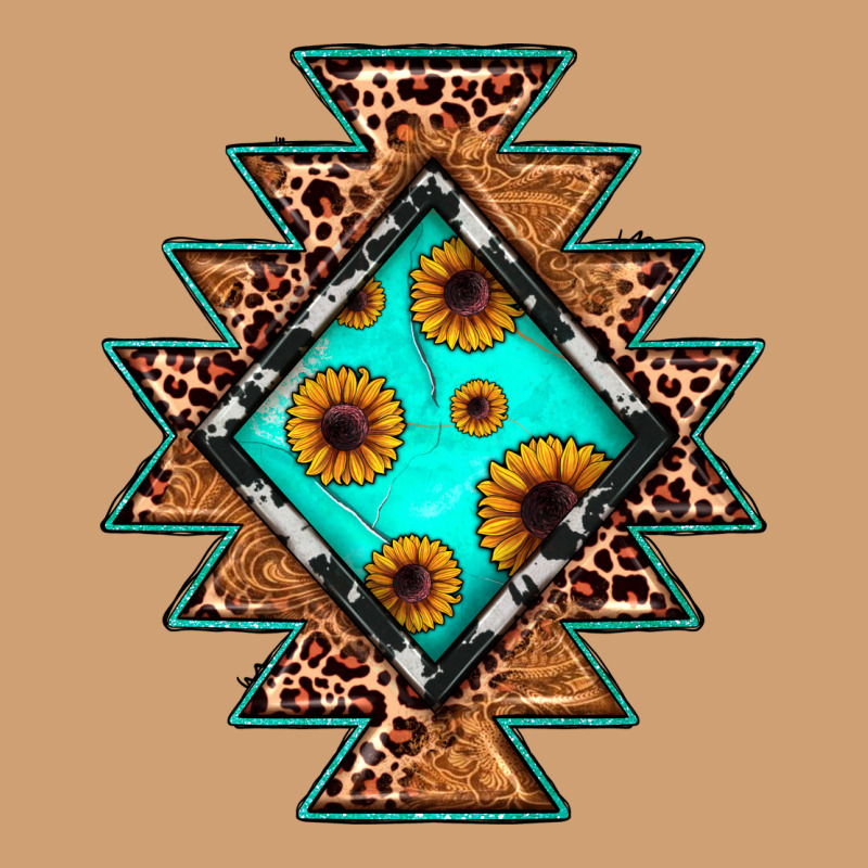 Aztec Leopard Turquoise Sunflower Vintage Tee by JahusDesignShop | Teevron