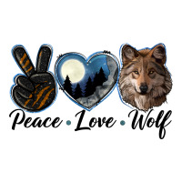 peace love wolf head | Teevron