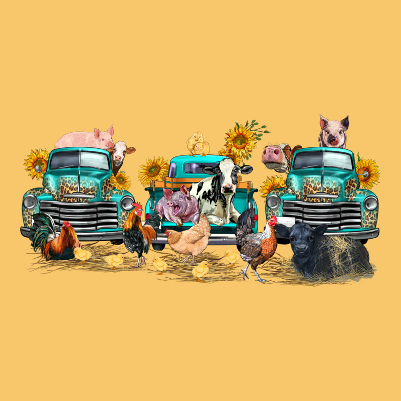 Western Farm Trucks Farm Animals Vintage Hoodie by FaDigitalArtStudio | Teevron