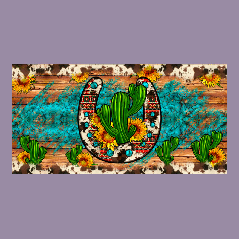 Cactus Sunflower Horseshoe License Plate Classic Tee by Artiststas | Teevron