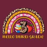 Back To School Rainbow Hello Third Grade Long Sleeve Tee | Teevron
