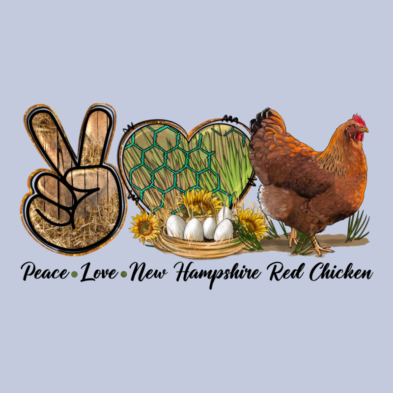 Peace Love New Hampshire Red Chicken Long Sleeve Tee by LillyAllenDesigns | Teevron