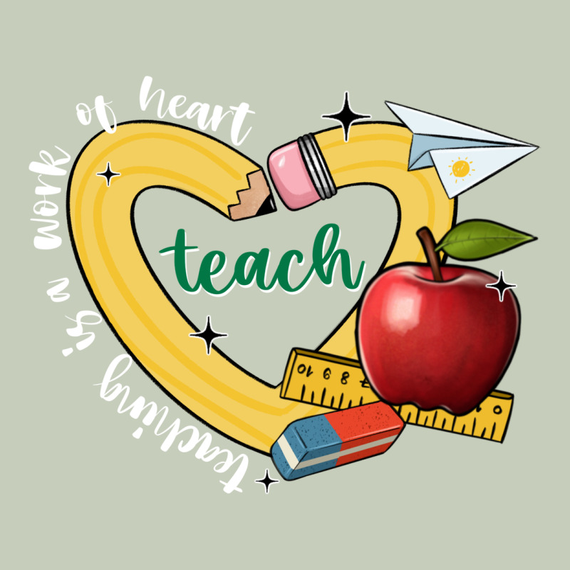 Teaching Is A Work Of Heart Ladies Tee by JahusDesignShop | Teevron