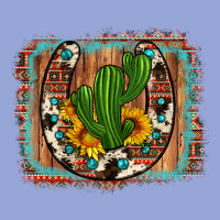 Cactus Sunflower Cowhide Horseshoe  Background Classic Tee | Teevron