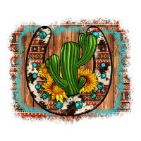 cactus sunflower cowhide horseshoe  background | Teevron
