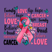 Breast Cancer Ribbons With Cancer Words Vintage Tee | Teevron