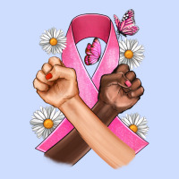 Breast Cancer Fist Daisy Butterfly Urban Heavy Tee | Teevron