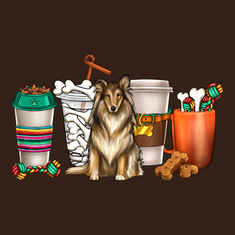 Collie Dog Coffee Cups Heavy Core Tee by texasbilliewilder | Teevron